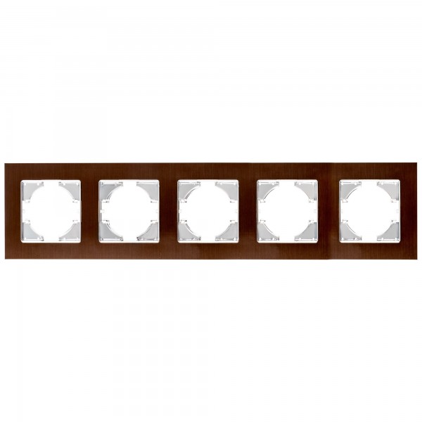 S-empot.aluminio marron marco 5elem.hori