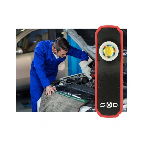 Lampara LED COB Recargable USB con Protección para Polvo 1800 Lumen 2 Intensidades con Base Magnética Rotativa de 180º y Gancho