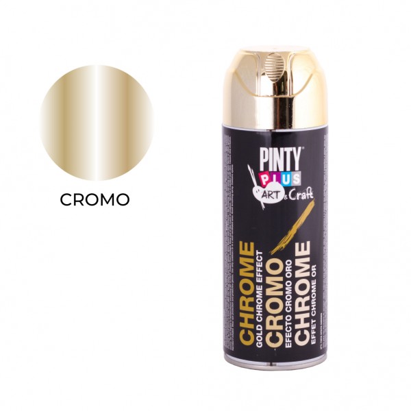 Pintura en spray art & craft 520cc efecto cromo oro c151