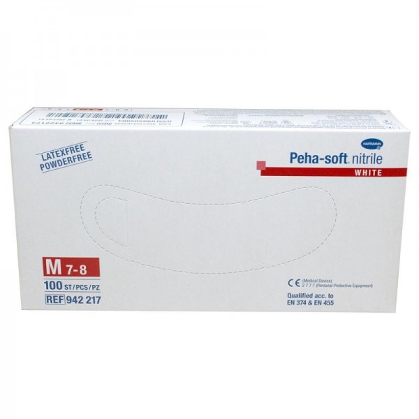 Pehasoft Guantes Nitrilo Blanco Talla m 100 Uds