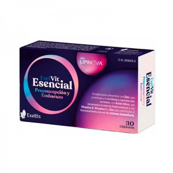 Exelvit Esencial 30 Caps Preconcepcion y Embarazo