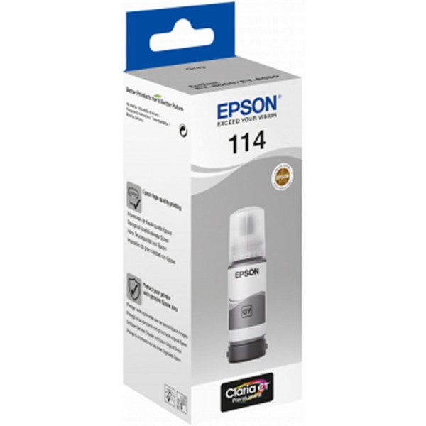 Epson botella tinta ecotank 114 gris