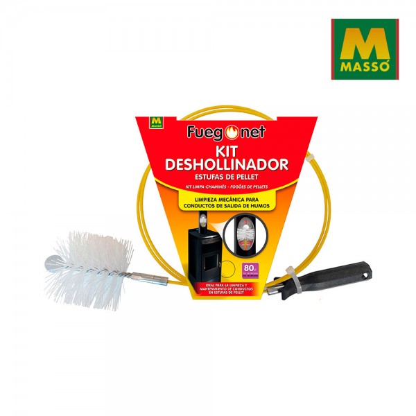 Kit deshollinador estufas de pellet ø80 mm 3 m