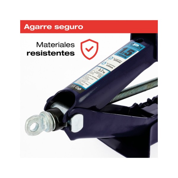 Gato Tijera para Coche de 1,5 Toneladas 1.500kg Reforzado y Homologado