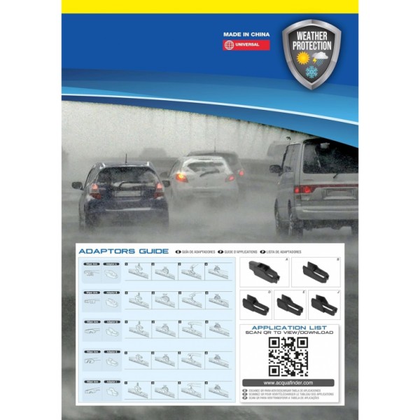 Escobilla Limpiaparabrisas Modelo Ultra Flex Series 24" 61 cm 1 Unidad con 8 Adaptadores