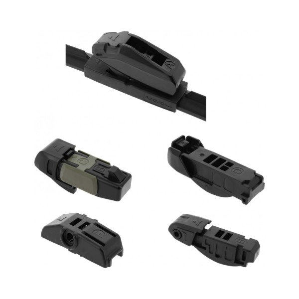Escobilla Limpiaparabrisas Modelo Aquan66 Ultra Flex Series 23" 58 cm 1 Unidad con 8 Adaptadores