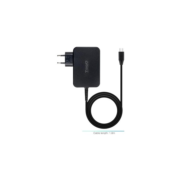 Tooq cargador portátil gan usb-c pd 100w negro