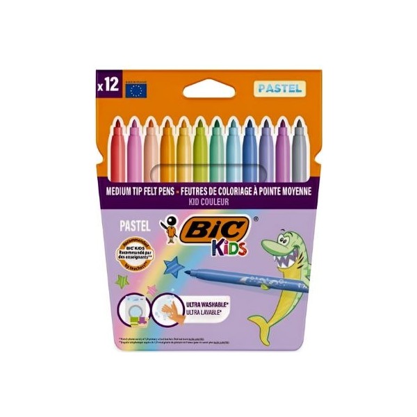 Bic rotuladores pastel 12uds.