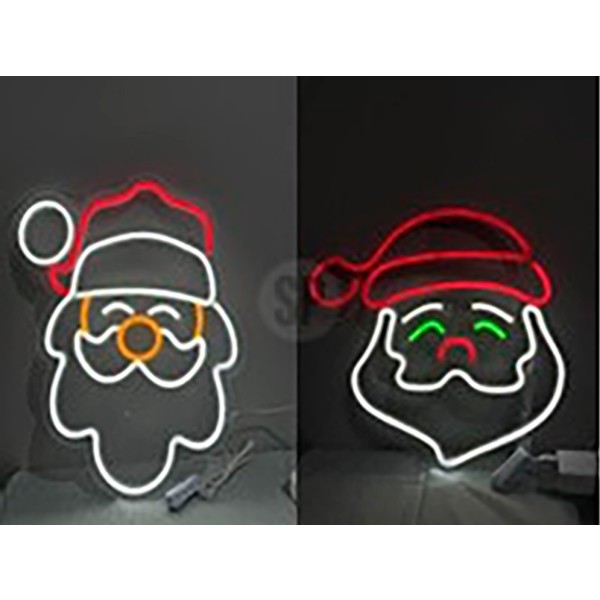 Figura navideña de neón, 2 modelos variados